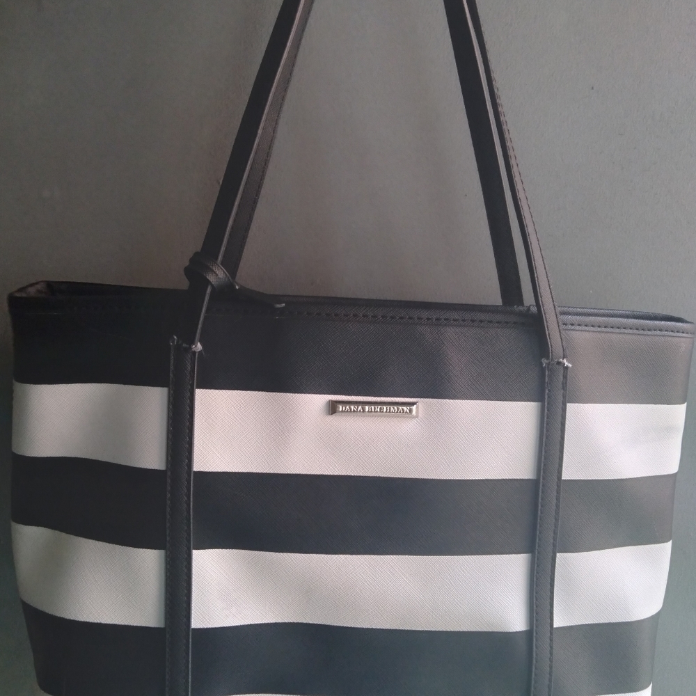 Beautiful Striped Dana Buchman Tote